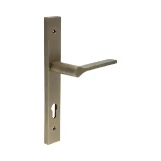 CR-105G4AB Frelan Hardware CRES 92mm Multi Point Backplate Door Handle (215mm c/c) Antique Brass (SS316)