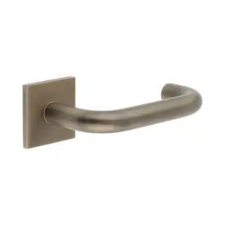 CR-106B1AB Frelan Hardware CRES Sprung (Square Rose) Door Handle Antique Brass (SS316)
