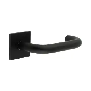 CR-106B1MB Frelan Hardware CRES Sprung (Square Rose) Door Handle Black (SS316)