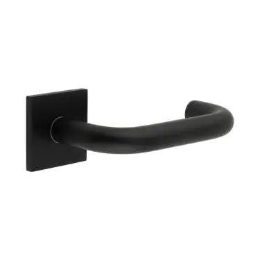 Click Here To Enlarge This Photo Of CR-106B2MB Frelan Hardware CRES Unsprung (Square Rose) Door Handle Black (SS316)