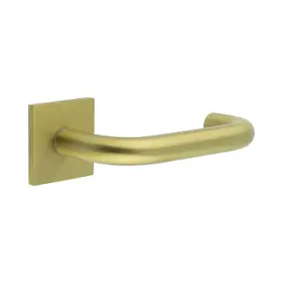 CR-106B3SB Frelan Hardware CRES Fixed Dead (Square Rose) Door Handle Satin Brass (SS316)
