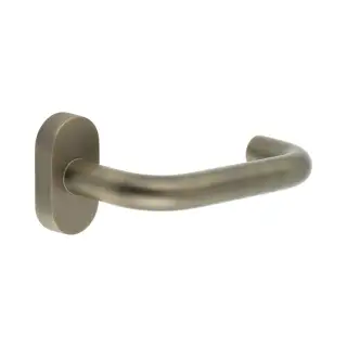 CR-106C4AB Frelan Hardware CRES Multi Point Oval Rose Door Handle Antique Brass (SS316)