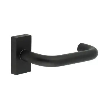 Click Here To Enlarge This Photo Of CR-106D4MB Frelan Hardware CRES Multi Point Rectangular Rose Door Handle Black (SS316)