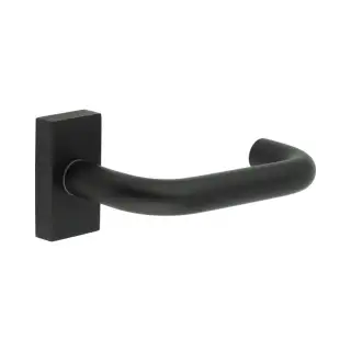 CR-106D4MB Frelan Hardware CRES Multi Point Rectangular Rose Door Handle Black (SS316)