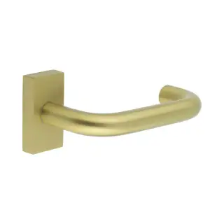 CR-106D4SB Frelan Hardware CRES Multi Point Rectangular Rose Door Handle Satin Brass (SS316)