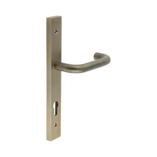 CR-106G4AB Frelan Hardware CRES 92mm Multi Point Backplate Door Handle (215mm c/c) Antique Brass (SS316)