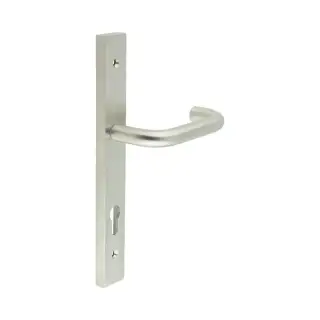 CR-106G4SSS Frelan Hardware CRES 92mm Multi Point Backplate Door Handle (215mm c/c) Satin Stainless Steel (SS316)
