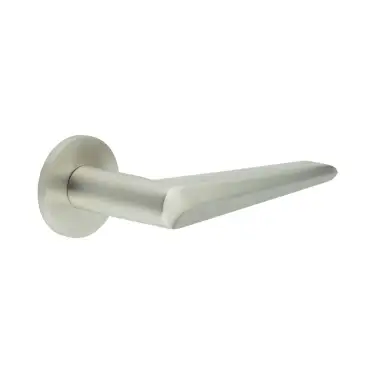 Click Here To Enlarge This Photo Of CR-107A2SSS Frelan Hardware CRES Unsprung (Round Rose) Door Handle Satin Stainless Steel (SS316)