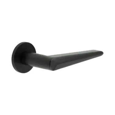 Click Here To Enlarge This Photo Of CR-107A3MB Frelan Hardware CRES Fixed Dead (Round Rose) Door Handle Black (SS316)