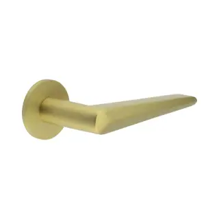 CR-107A3SB Frelan Hardware CRES Fixed Dead (Round Rose) Door Handle Satin Brass (SS316)