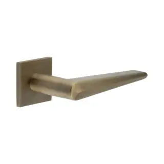 CR-107B1AB Frelan Hardware CRES Sprung (Square Rose) Door Handle Antique Brass (SS316)