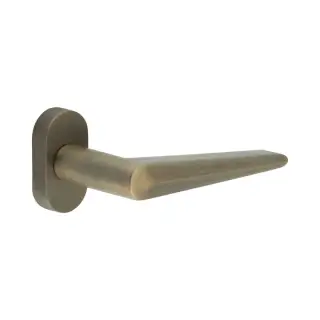 CR-107C4AB Frelan Hardware CRES Multi Point Oval Rose Door Handle Antique Brass (SS316)