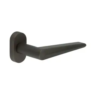 CR-107C4DB Frelan Hardware CRES Multi Point Oval Rose Door Handle Dark Bronze (SS316)
