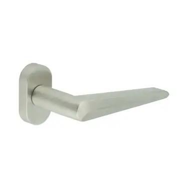 Click Here To Enlarge This Photo Of CR-107C4SSS Frelan Hardware CRES Multi Point Oval Rose Door Handle Satin Stainless Steel (SS316)