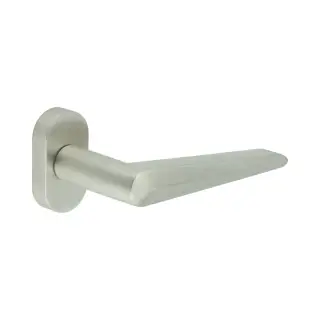 CR-107C4SSS Frelan Hardware CRES Multi Point Oval Rose Door Handle Satin Stainless Steel (SS316)