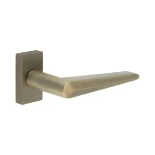 CR-107D4AB Frelan Hardware CRES Multi Point Rectangular Rose Door Handle Antique Brass (SS316)