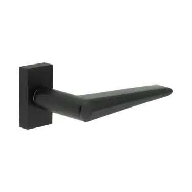 Click Here To Enlarge This Photo Of CR-107D4MB Frelan Hardware CRES Multi Point Rectangular Rose Door Handle Black (SS316)