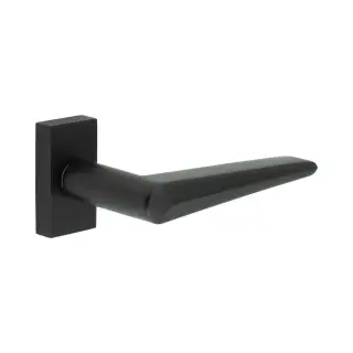 CR-107D4MB Frelan Hardware CRES Multi Point Rectangular Rose Door Handle Black (SS316)
