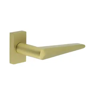 CR-107D4SB Frelan Hardware CRES Multi Point Rectangular Rose Door Handle Satin Brass (SS316)