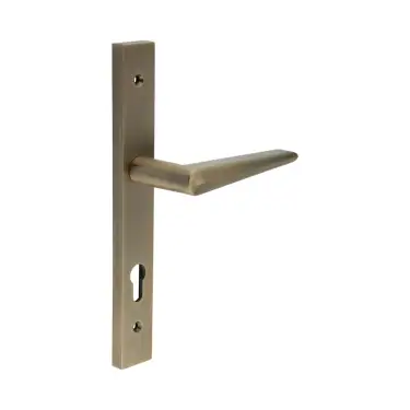 Click Here To Enlarge This Photo Of CR-107G4AB Frelan Hardware CRES 92mm Multi Point Backplate Door Handle (215mm c/c) Antique Brass (SS316)