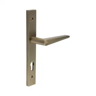 CR-107G4AB Frelan Hardware CRES 92mm Multi Point Backplate Door Handle (215mm c/c) Antique Brass (SS316)