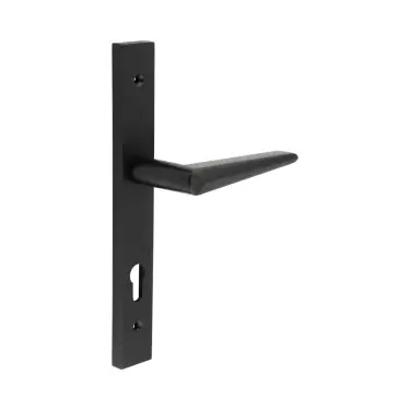 Click Here To Enlarge This Photo Of CR-107G4MB Frelan Hardware CRES 92mm Multi Point Backplate Door Handle (215mm c/c) Black (SS316)