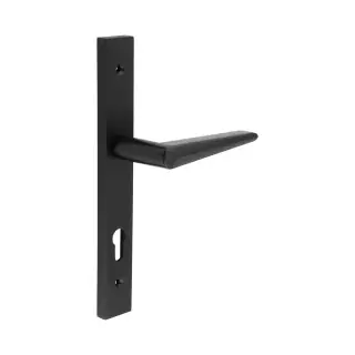 CR-107G4MB Frelan Hardware CRES 92mm Multi Point Backplate Door Handle (215mm c/c) Black (SS316)
