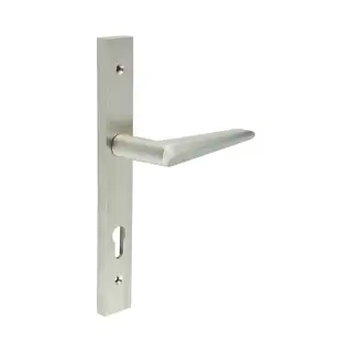 CR-107G4SSS Frelan Hardware CRES 92mm Multi Point Backplate Door Handle (215mm c/c) Satin Stainless Steel (SS316)