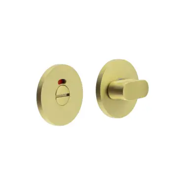 Click Here To Enlarge This Photo Of CR-801AJ7SB Frelan Hardware CRES Thumb Turn & Release (Round Rose) with Indicator Satin Brass (SS316)