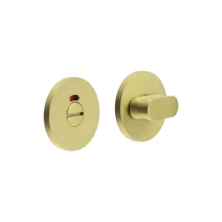 CR-801AJ7SB Frelan Hardware CRES Thumb Turn & Release (Round Rose) with Indicator Satin Brass (SS316)