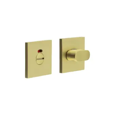 Click Here To Enlarge This Photo Of CR-801BK7SB Frelan Hardware CRES Thumb Turn & Release (Square Rose) with Indicator Satin Brass (SS316)