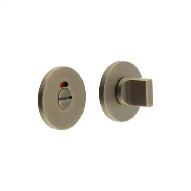 Click Here To Enlarge This Photo Of CR-802AJ7AB Frelan Hardware CRES Thumb Turn & Release (Round Rose) with Indicator Antique Brass (SS316)