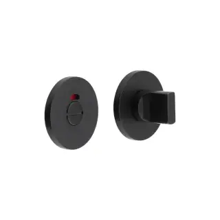 CR-802AJ7MB Frelan Hardware CRES Thumb Turn & Release (Round Rose) with Indicator Black (SS316)