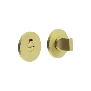 CR-802AJ7SB Frelan Hardware CRES Thumb Turn & Release (Round Rose) with Indicator Satin Brass (SS316)