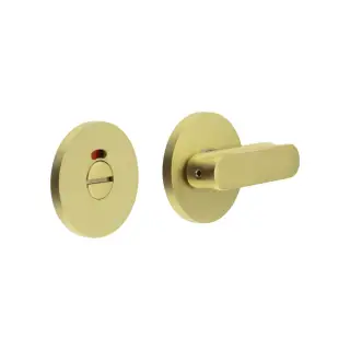 CR-803AJ7SB Frelan Hardware CRES Thumb Turn & Release (Round Rose) with Indicator Satin Brass (SS316)