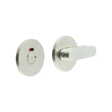Click Here To Enlarge This Photo Of CR-803AJ7SSS Frelan Hardware CRES Thumb Turn & Release (Round Rose) with Indicator Satin Stainless Steel (SS316)