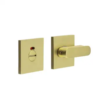 Click Here To Enlarge This Photo Of CR-803BK7SB Frelan Hardware CRES Thumb Turn & Release (Square Rose) with Indicator Satin Brass (SS316)