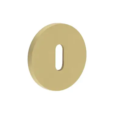 Click Here To Enlarge This Photo Of CR-R10SB Frelan Hardware CRES Standard Keyway (Round Rose) Escutcheon Satin Brass (SS316)