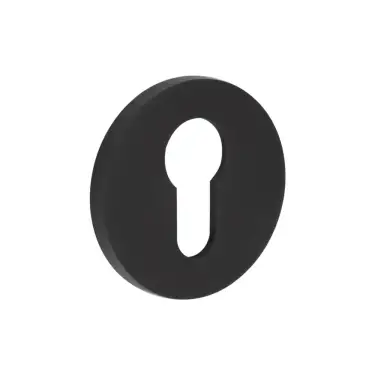 Click Here To Enlarge This Photo Of CR-S10MB Frelan Hardware CRES Euro Keyway (Round Rose) Escutcheon Black (SS316)