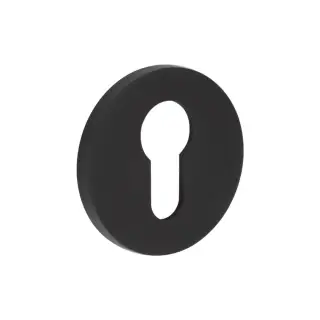 CR-S10MB Frelan Hardware CRES Euro Keyway (Round Rose) Escutcheon Black (SS316)