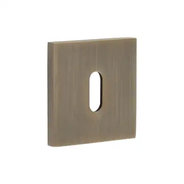 Click Here To Enlarge This Photo Of CR-T10AB Frelan Hardware CRES Standard Keyway (Square Rose) Escutcheon Antique Brass (SS316)