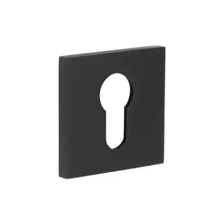 CR-U10MB Frelan Hardware CRES Euro Keyway (Square Rose) Escutcheon Black (SS316)