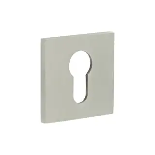 CR-U10SSS Frelan Hardware CRES Euro Keyway (Square Rose) Escutcheon Satin Stainless Steel (SS316)