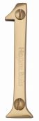 C1560 1-PB Heritage Brass Numeral 1 Face Fix 76mm (3") Polished Brass Finish