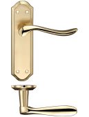 FB042SBPB - Zoo Hardware Fulton & Bray 'Lincoln' Lever Latch Handles (180 x 48mm) Satin/Polished Brass