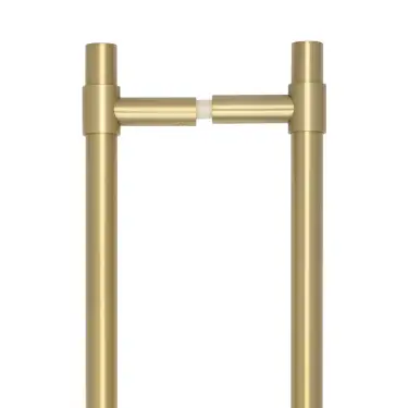 Click Here To Enlarge This Photo Of CRES3001SBB2B Frelan Hardware CRES 425mm (Back to Back) T-Bar Pull Handles Satin Brass (SS316)