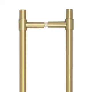 CRES3001SBB2B Frelan Hardware CRES 425mm (Back to Back) T-Bar Pull Handles Satin Brass (SS316)