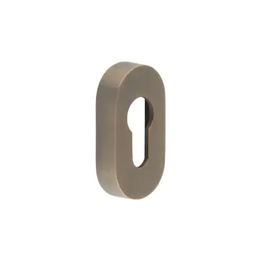 Click Here To Enlarge This Photo Of CRES403AB Frelan Hardware CRES (Oval) Euro Profile Escutcheon Antique Brass (SS316)