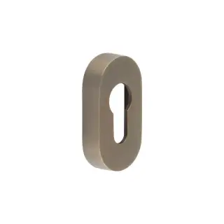 CRES403AB Frelan Hardware CRES (Oval) Euro Profile Escutcheon Antique Brass (SS316)