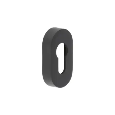 Click Here To Enlarge This Photo Of CRES403MB Frelan Hardware CRES (Oval) Euro Profile Escutcheon Black (SS316)